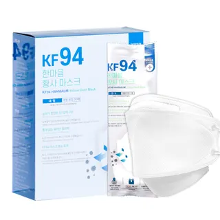 한마음 황사 마스크 KF94 대형, 흰색