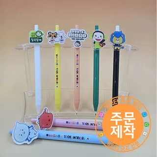 2D 아크릴 캐릭터 파스텔 일반심 볼펜 // 주문제작