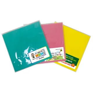 칼라 행주 1P 스티커부착(OPP 완포장/반포장) // 국산