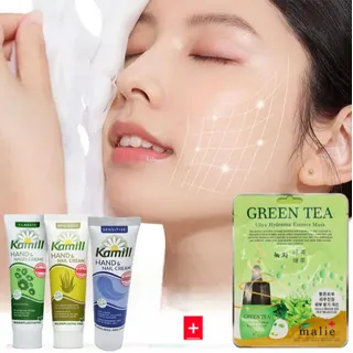 독일산 카밀 핸드크림+에센스 마스크팩 세트