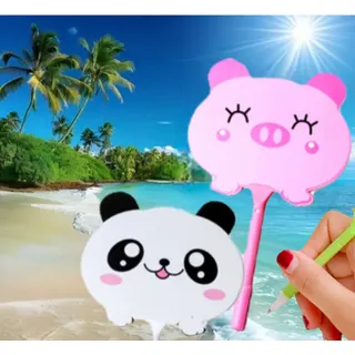 몰펜부채 더존 캐릭터 부채 볼펜