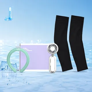 루티네 웰컴키트 선물세트 우산애착 핸디 선풍기+넥쿨러링+냉장고쿨토시