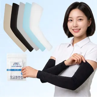 센스브릿지 무봉제 쿨토시 슬림형 레져 스포츠 냉감 아이스 팔토시 자외선 차단