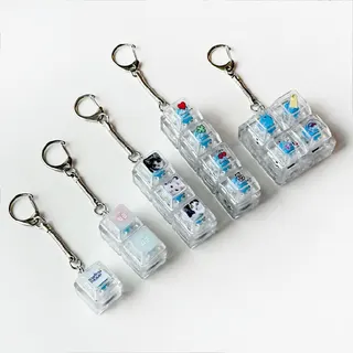LED 투명 키캡 키링 주문제작 굿즈