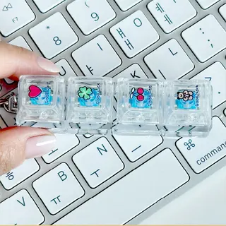 LED 투명 키캡 키링 주문제작