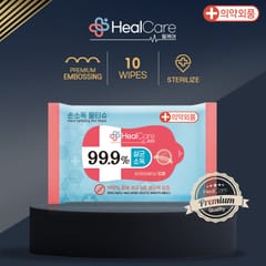 물티슈 — 헬케어 프리미엄 손소독 물티슈 (55g) - 10매